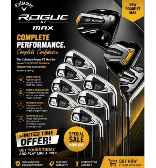Callaway ROGUE STシリーズ クラブセット Callaway Rogue ST MAX Graphite Full Set 12-Pcs. With Bag, Callaway